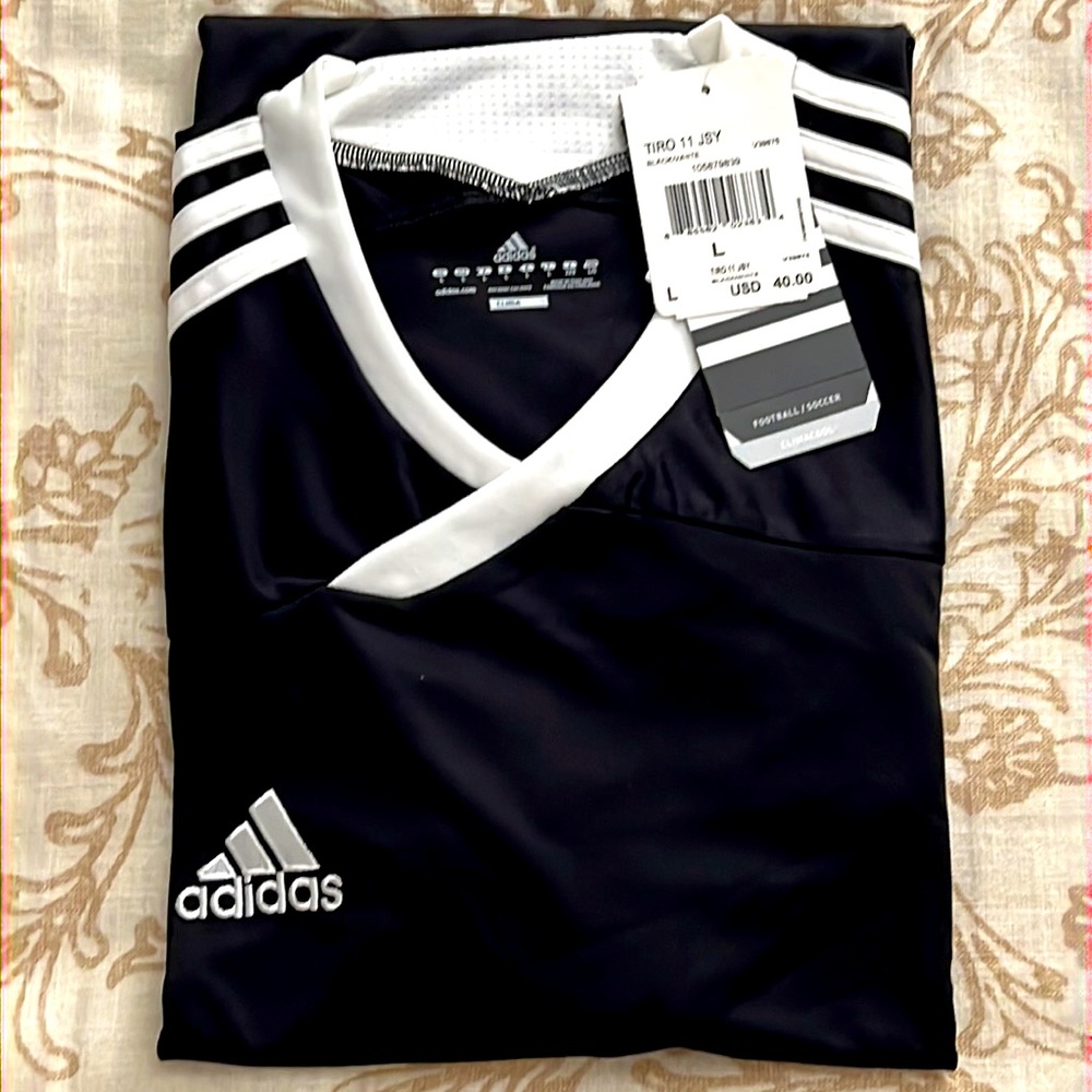 COPY - adidas Men’s Large Tiro 11 Soccer Jersey Black/White NWT